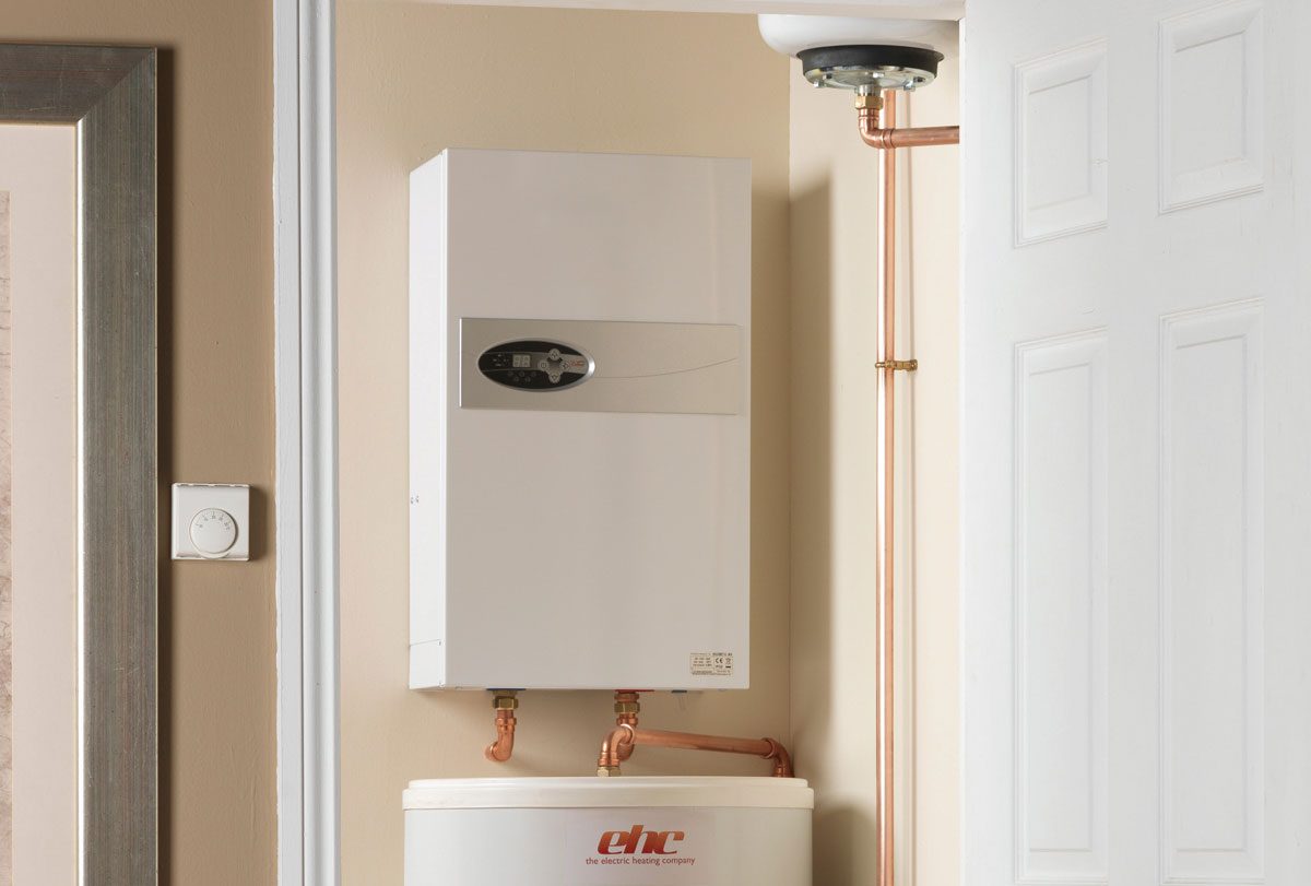 Electric boiler heating systems